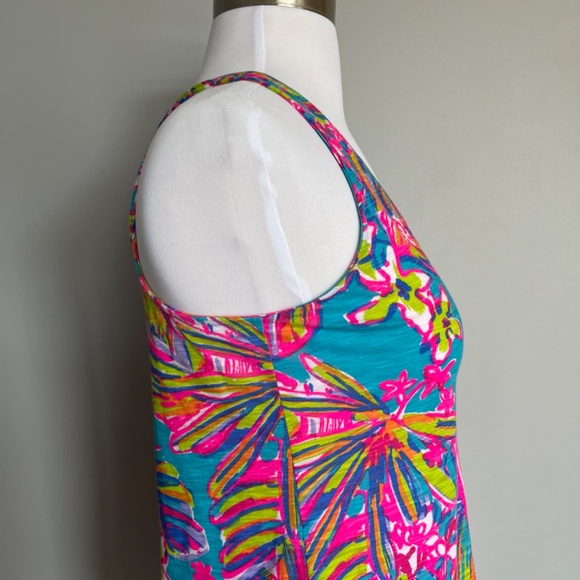 Lilly Pulitzer Gimme the Juice Hawaii Rachet Back Exotic Floral Cotton Tank Top - Picture 10 of 14